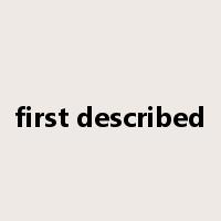 first described是什么意思