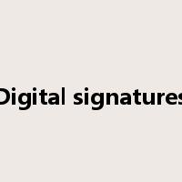 Digital signatures是什么意思