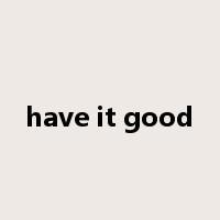 have it good是什么意思