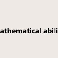 mathematical ability是什么意思