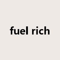 fuel rich是什么意思