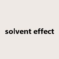 solvent effect是什么意思