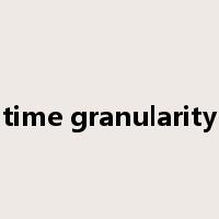 time granularity是什么意思