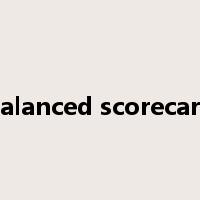 balanced scorecard是什么意思