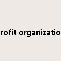 profit organization是什么意思