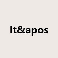 It&apos是什么意思