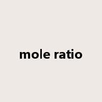 mole ratio是什么意思