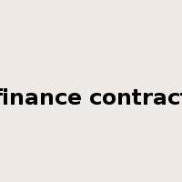 finance contract是什么意思