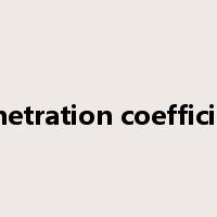 penetration coefficient是什么意思