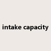 intake capacity是什么意思