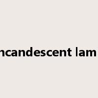 incandescent lamp是什么意思