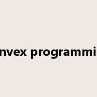 convex programming是什么意思