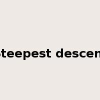 Steepest descent是什么意思
