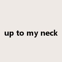 up to my neck是什么意思