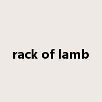 rack of lamb是什么意思