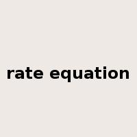 rate equation是什么意思