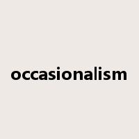 occasionalism是什么意思