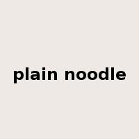 plain noodle是什么意思
