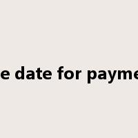 due date for payment是什么意思