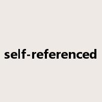 self-referenced是什么意思