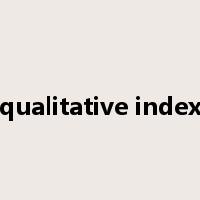 qualitative index是什么意思