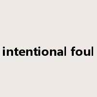 intentional foul是什么意思