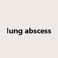 lung abscess是什么意思