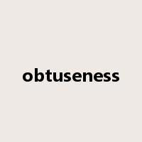 obtuseness是什么意思
