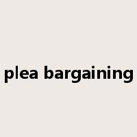 plea bargaining是什么意思