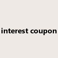 interest coupon是什么意思