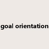 goal orientation是什么意思