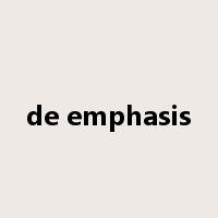 de emphasis是什么意思