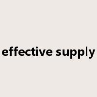 effective supply是什么意思