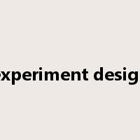 experiment design是什么意思