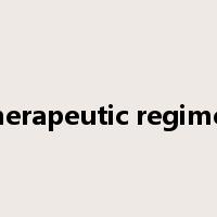 Therapeutic regimen是什么意思
