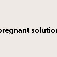 pregnant solution是什么意思