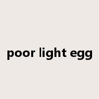 poor light egg是什么意思