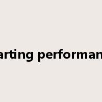 starting performance是什么意思