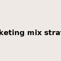 marketing mix strategy是什么意思
