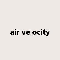 air velocity是什么意思