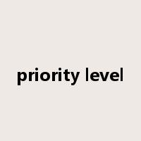 priority level是什么意思