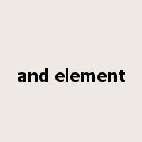 and element是什么意思