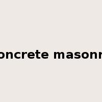 concrete masonry是什么意思