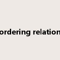 ordering relation是什么意思
