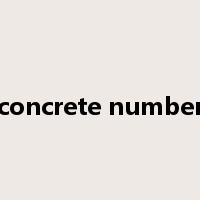 concrete number是什么意思