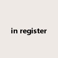 in register是什么意思
