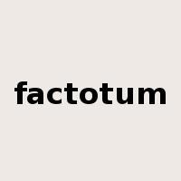factotum是什么意思