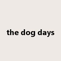 the dog days是什么意思