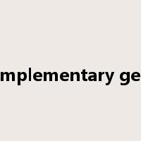 complementary gene是什么意思