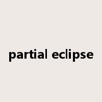 partial eclipse是什么意思